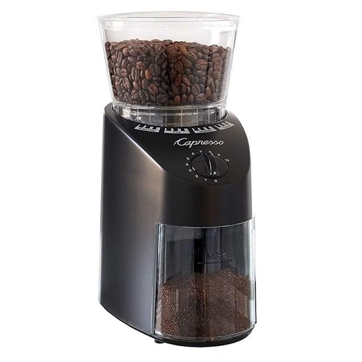 Capresso Infinity Conical Burr Grinder, Black 8.8 oz