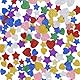 Caelura 150 Stück Sticker Kinder Glitzer, Glitzer Sticker, Sterne und Herz Moosgummi Glitzer Aufkleber, zum Dekorieren, Bunt