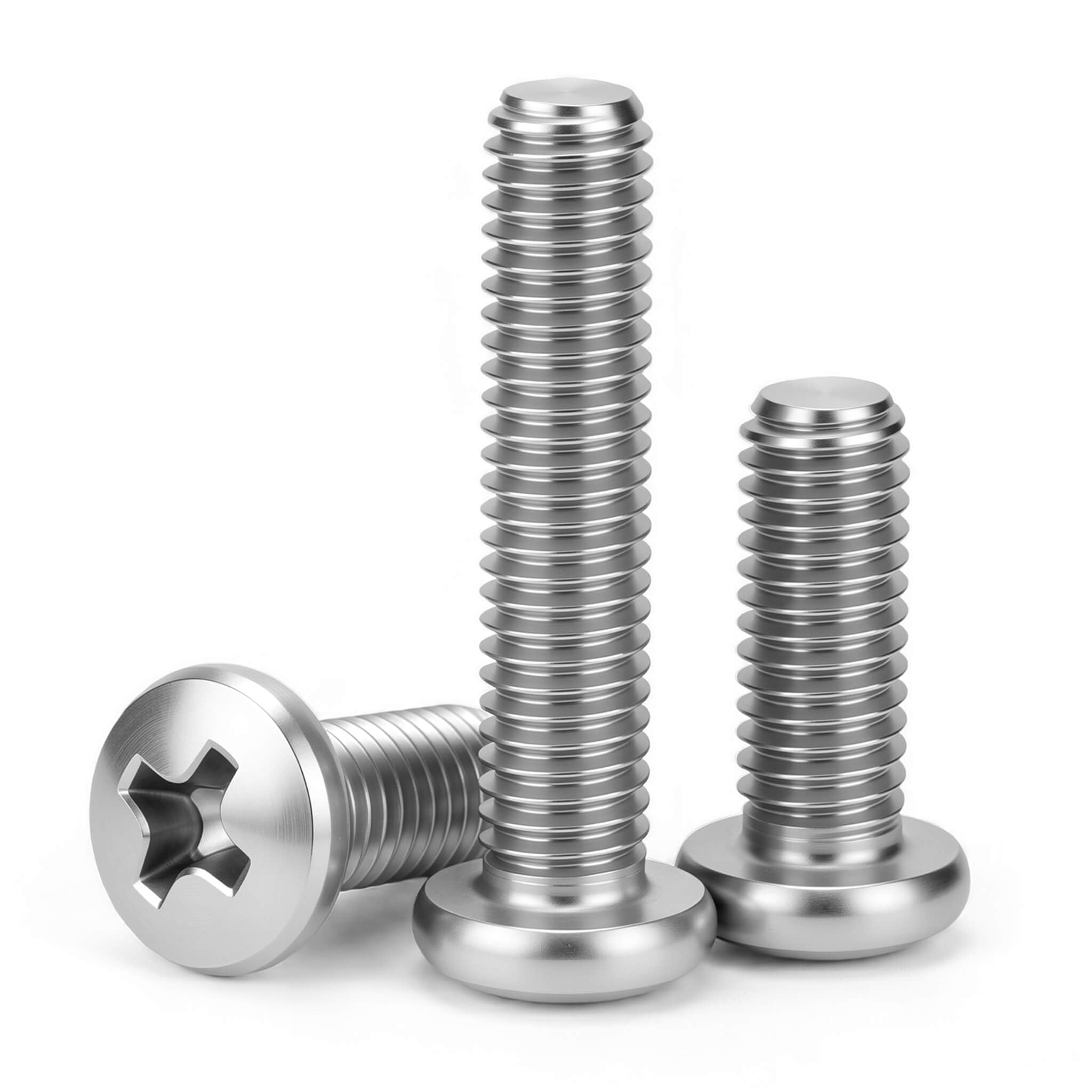 Photo 1 of #6-32 x 3/8'' (50 Pack) Pan Head Machine Screws Phillips Drive Machine Screws, 304 Stainless Steel 18-8, Bright Finish, Fully Threaded,for Furniture Repairs and 3D Printer