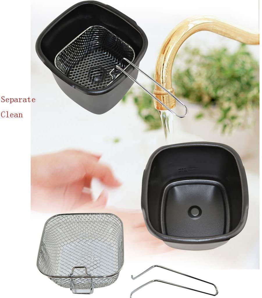 Friteuse Profonde, Acier Inoxydable, friteuse Profonde Facile à Nettoyer, température constante de l'huile, contrôle de la température électrique de la température électrique/Nettoyage séparé