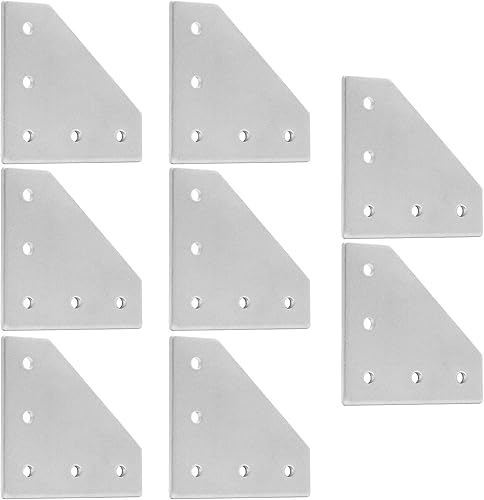 Miniatura 6 de El juego de soportes de conector de extrusión de aluminio 2020 incluye 8 placas de junta, 1 llave M3, 40 tuercas de ranura en T M5 y 40 tornillos