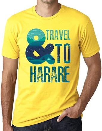Mens Graphic T-Shirt and Travel to Harare Eco-Friendly Limited Edition Short Sleeve Tee-Shirt Vintage Birthday