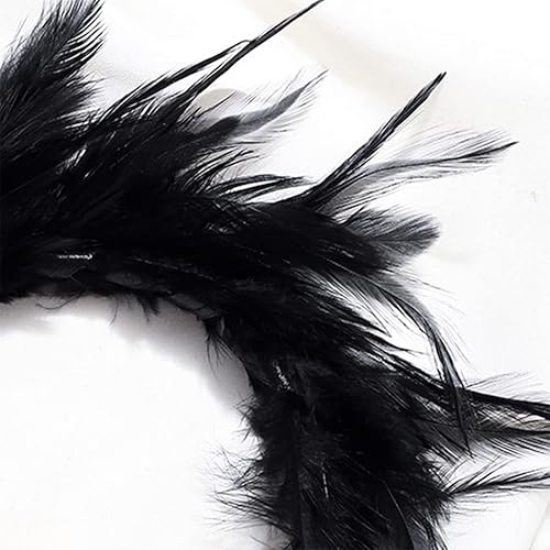 Miniatura 5 de GENBREE Diadema de plumas para tocado de los años 20 de Gatsby con plumas, tocado de plumas para disfraz, fiesta, cóctel, accesorios para el cabello