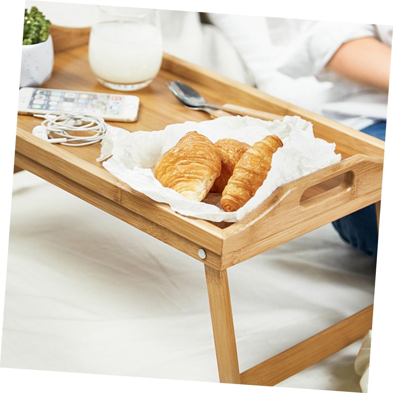 Foldable Laptop Bed Tray Table Compact Serving Desk Ideal for Home Writing