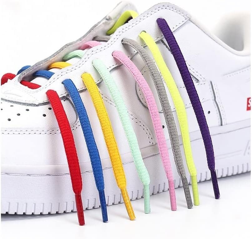 Schnürsenkel Sport-Schnürsenkel for Damen und Herren, farbig, flach, halbkreisförmig, geeignet for alle Schuhe, runde Schnürsenkel, rutschfest, for Outdoor-Aktivitäten