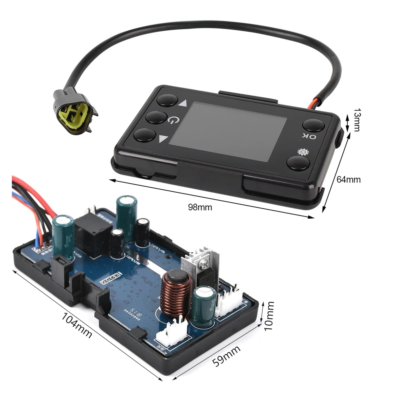 Auto Luft Diesel Heizung Steuerplatine, Auto Heizung Steuerplatine, Auto Heizung Steuerung Motherboard mit LCD Schalter Fernbedienung Passend für 12V 3KW/5KW Diesel Luftheizung