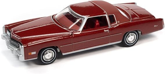 1975 Eldorado Firethorn Red Metallic with Rear Section of Roof Matt Dark Red Luxury Cruisers Limited Edition to 14910 Pieces Worldwide 1/64 Diecast Model Car by Auto World 64352-AWSP098B