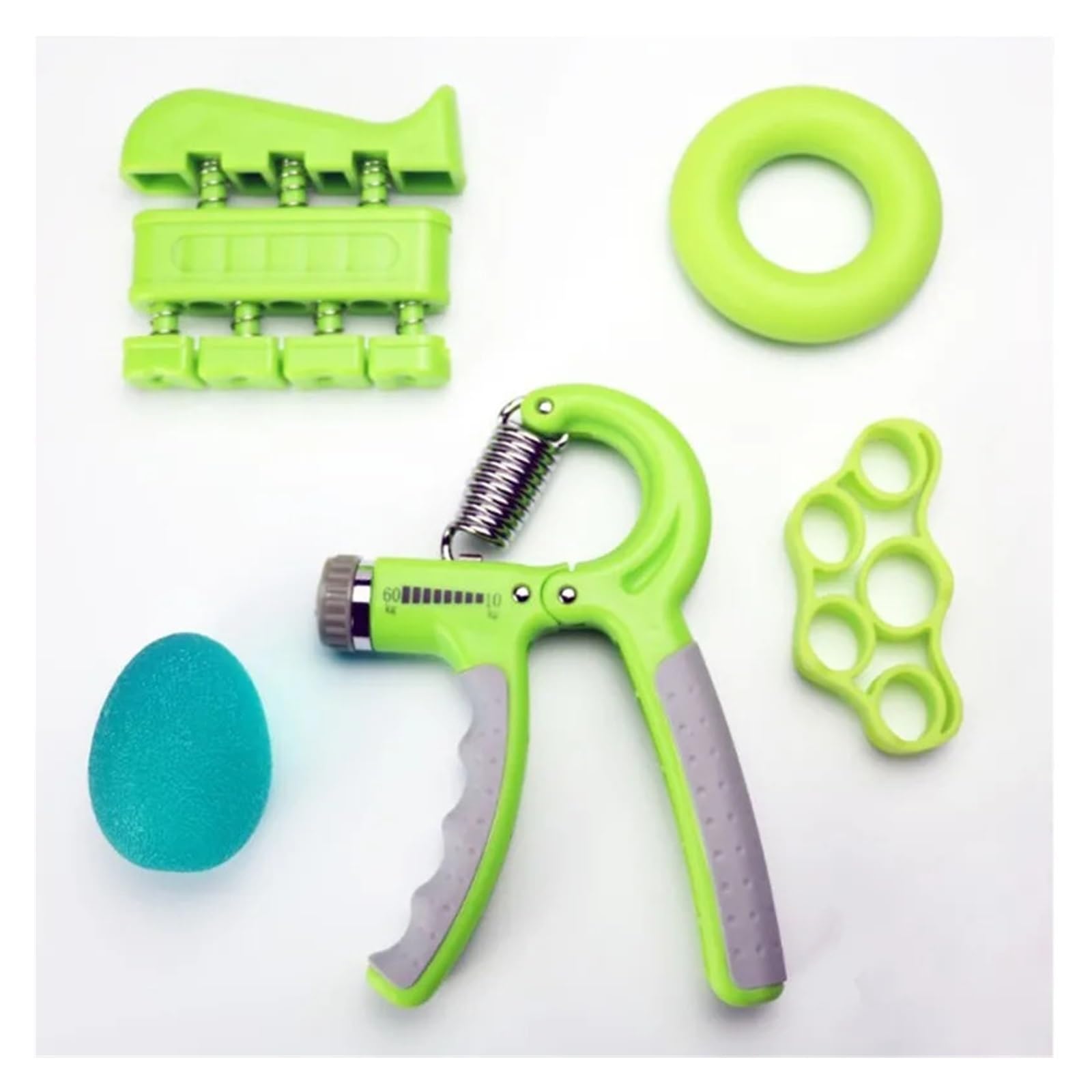 FLYIODFCXV Wrist trainer, Finger Forearm Strength Muscle Recovery Gripper Exerciser Trainer Ball Decompression(Green 5pcs)