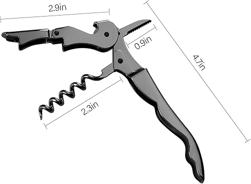 Miniatura 6 de Sacacorchos para camareros profesionales abrebotellas de vino, llave de vino de acero inoxidable, sacacorchos clásico todo en uno, abrebotellas y