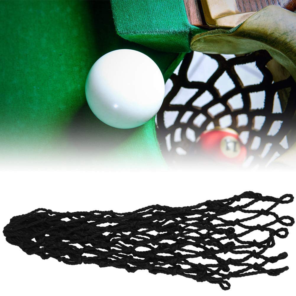 Demeras Biliardo Tasca da Tavolo Filato di Cotone Biliardo Borsa a Rete 6 Pezzi/Set per Biliardo Biliardo(Nero)