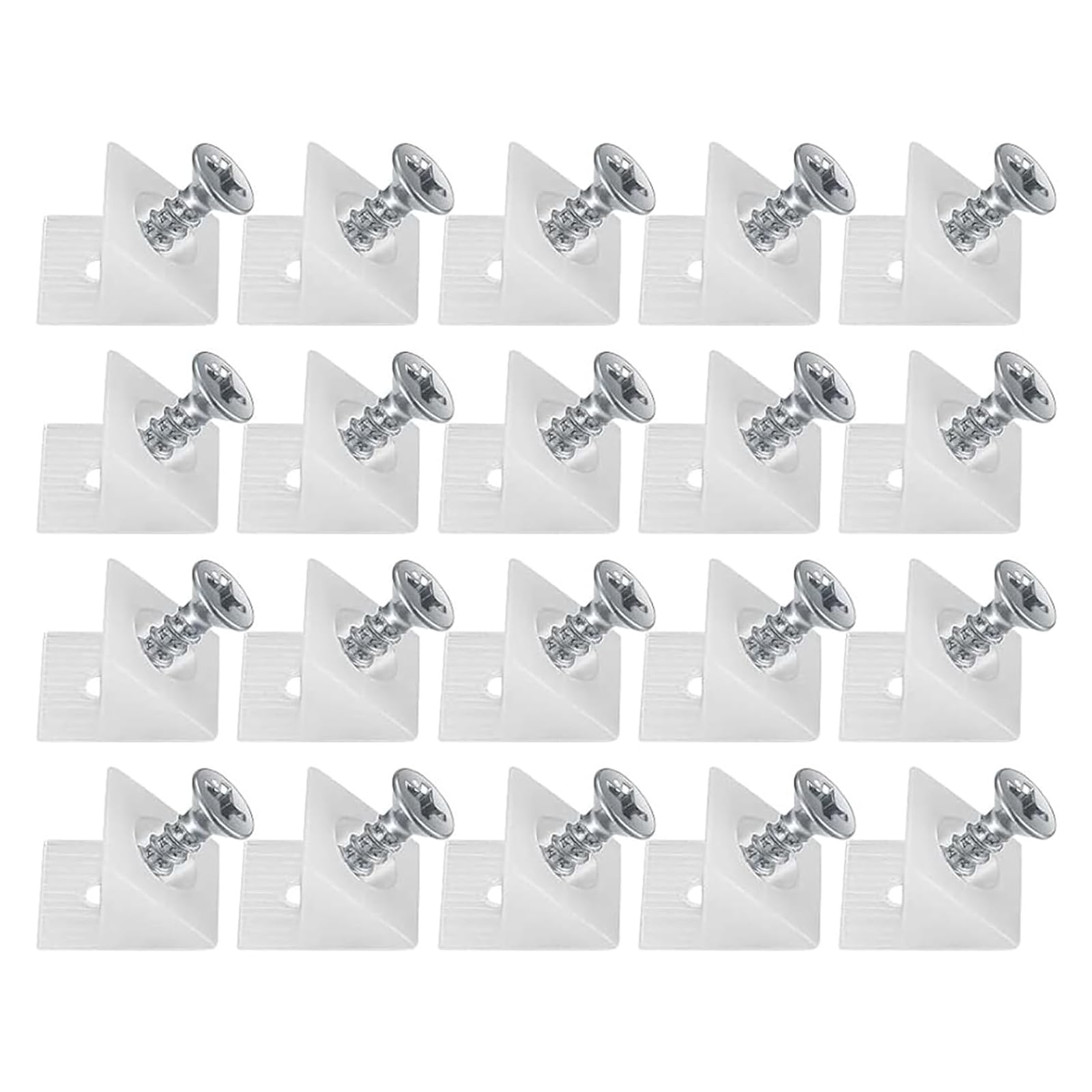 Lunpog 60 Pcs Drawer Repair Kit, Drawer Supports For Sagging With Screws, Draw Support Wedges, Plastic Corner Braces And Fasteners For Bottom Sagging Repair, Furniture Fixing And Support