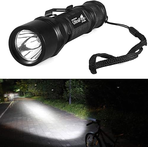 Miniatura 8 de UltraFire Linterna LED con funda, WF-506B linterna táctica de mano EDC de un solo modo, linterna súper brillante de 1000 lúmenes con funda para