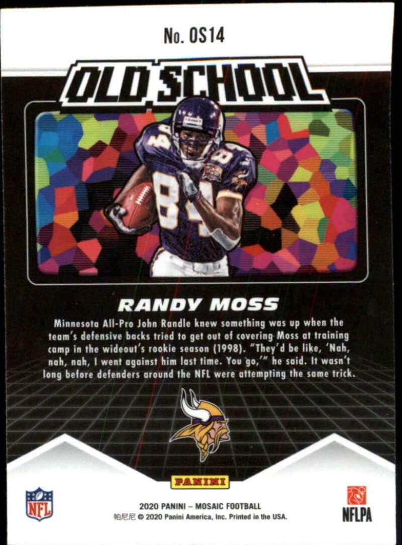 2020 Mosaic Football Old School #14 Randy Moss Minnesota Vikings Official Panini NFL Trading Card