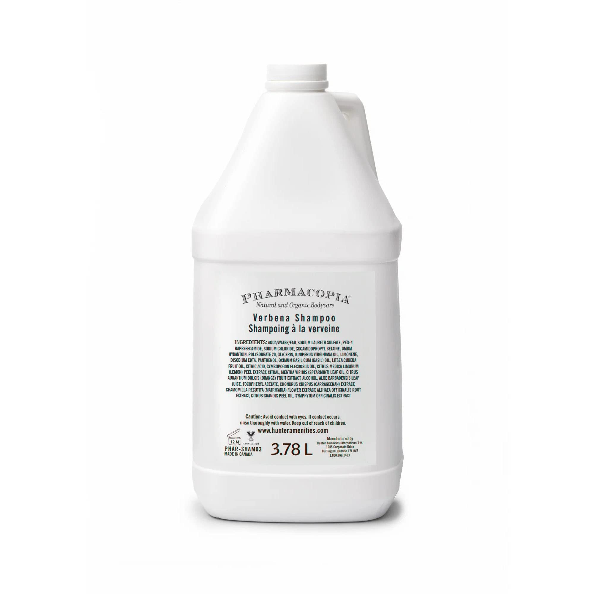 Hotel Verbena Shampoo - Aromatherapy Hair Care - 128 oz by Pharmacopia – 128 Fl Oz (Pack of 1), Model PHAR-SHAM03