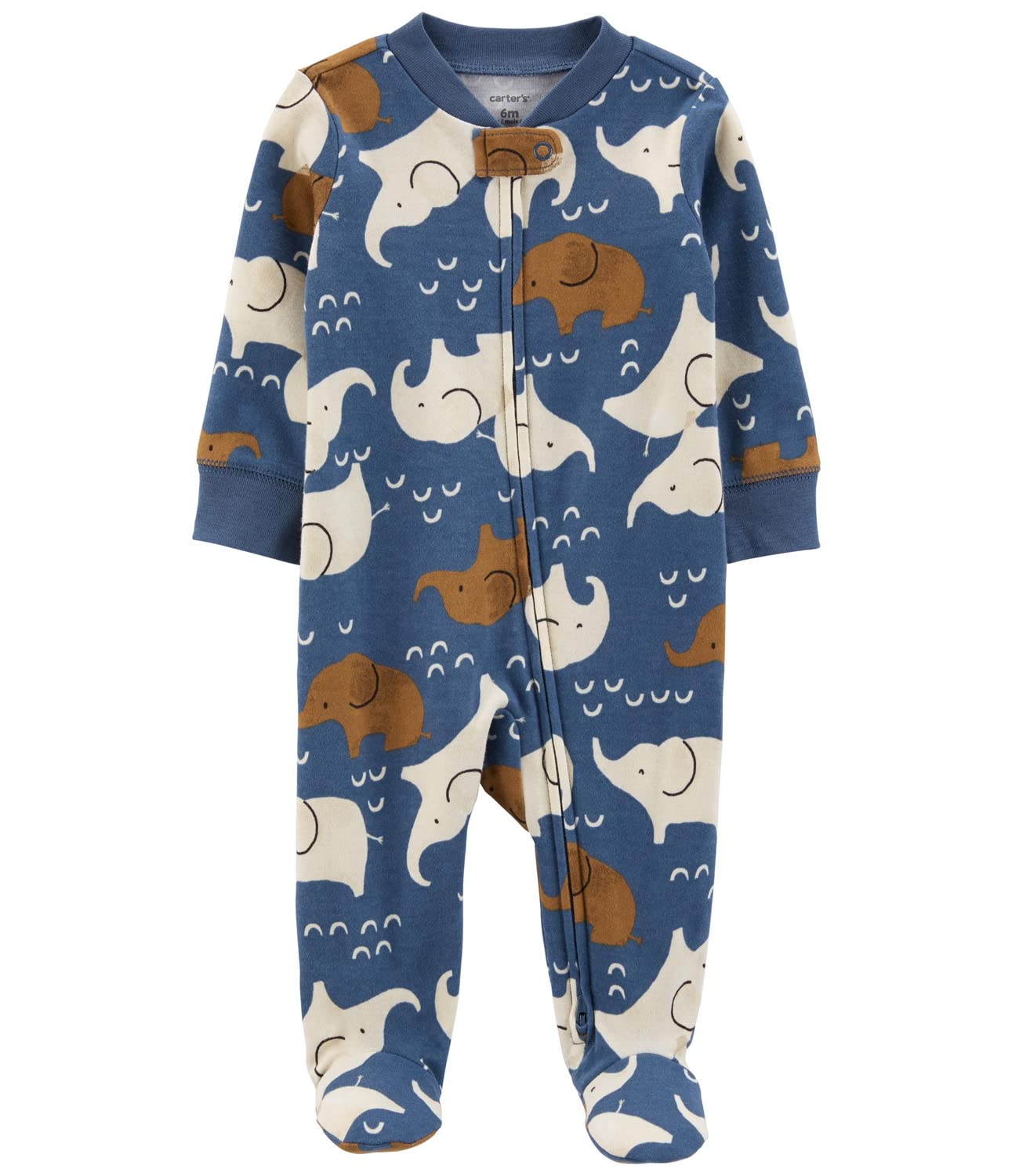 Pyjama de naissance imprimé éléphants bleus pour cadeau de bébé - 3