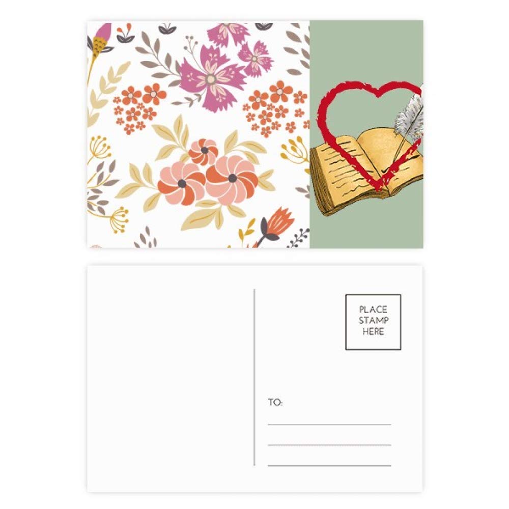 Lot de 20 cartes postales de remerciement à fleurs blanches et orange