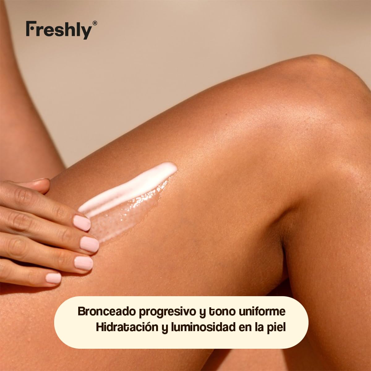 Freshly Cosmetics | Golden Bronze Body Pack | Autobronceador Corporal y Aceite Nutritivo | Pack Aceite + Crema 100ml + 200ml | Bronceado Natural Progresivo para Piel Luminosa