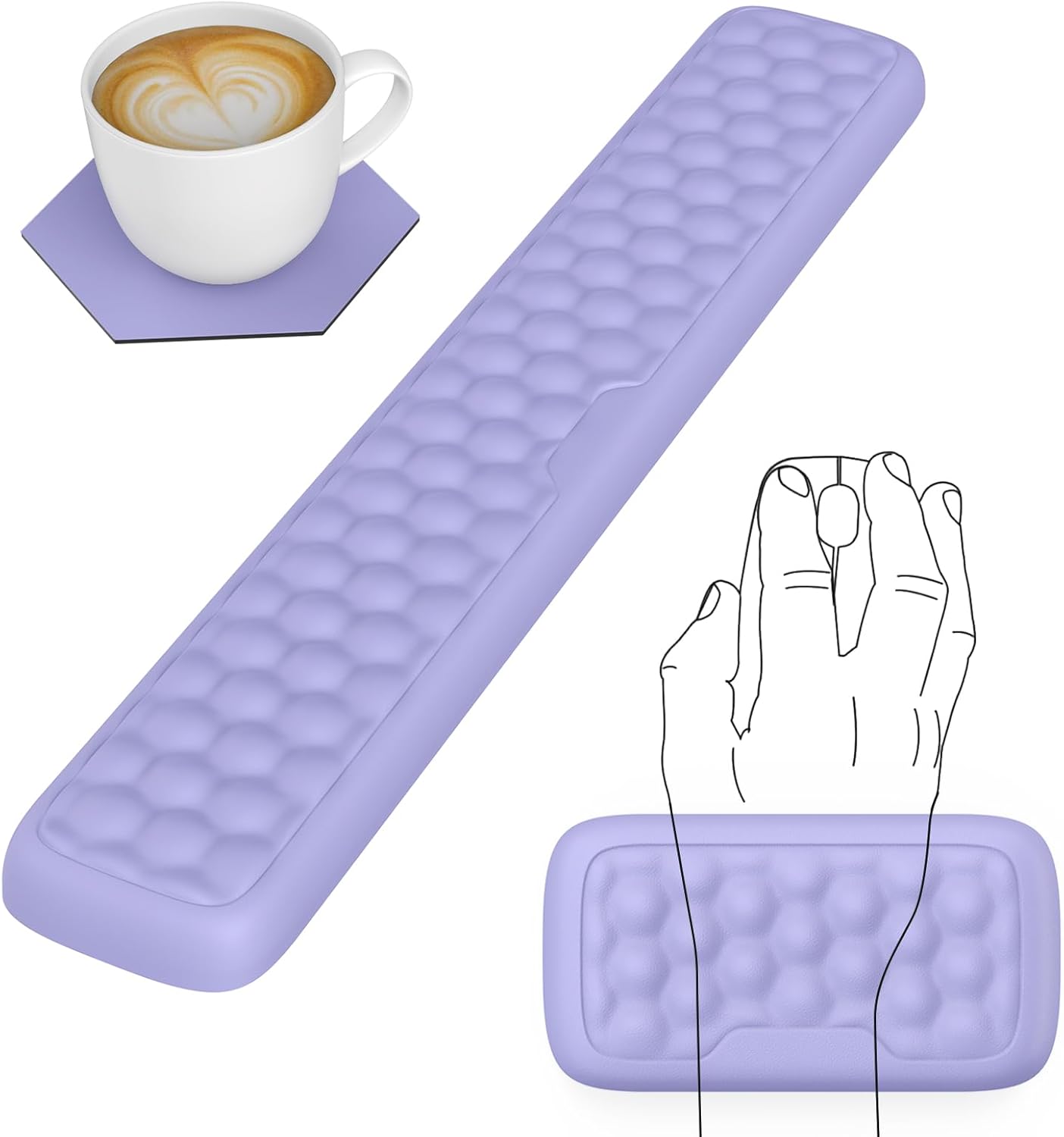 iCasso Keyboard Wrist Rest, Keyboard Pad Upgrade Enlarge