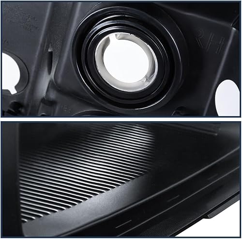 Miniatura 5 de Conjunto de faros delanteros para GMC Sierra 1500, 07-14 Sierra 2500HD 3500HD 3500HD, carcasa negra, esquina ámbar