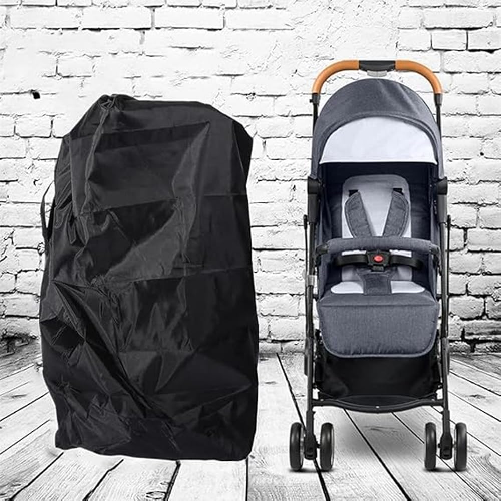 Sarini Borsa da Viaggio per Passeggino Borsa da Trasporto per Passeggino Impermeabile con Maniglia Adatta per Viaggi in Aereo e in Treno Organizer per Passeggino Compatto 117x53x33 cm Nero
