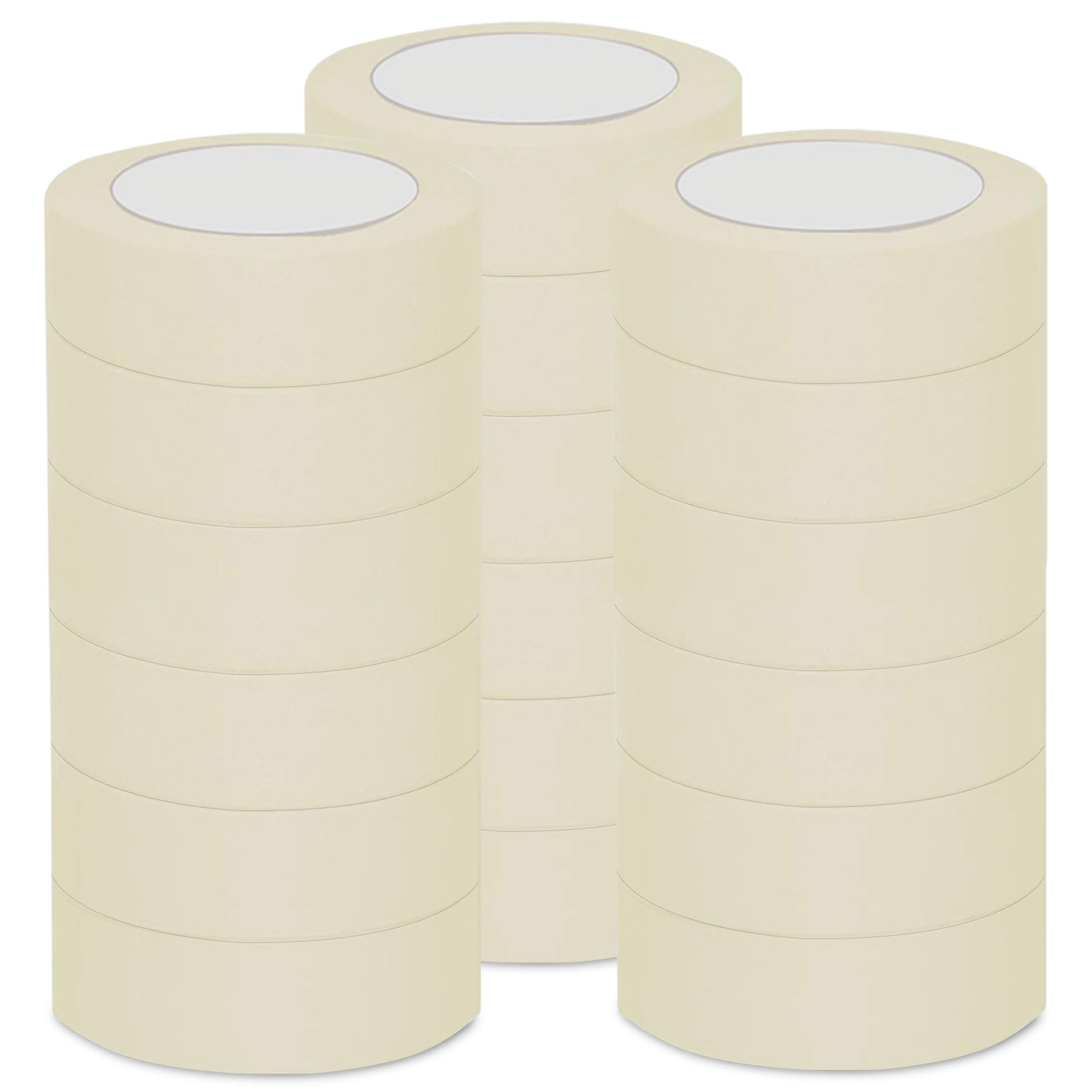 VELVETIO Masking Tape, 18 Rolls Strong Adhesive Indoor & Outdoor Wall Painting Tape, Multi Surface Sharp Lines No Paint Bleed Ideal for Decorating & Crafting, 48mm x 50m