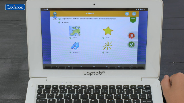 Lexibook LAPTAB 10, portable avec écran tactile, conçu pour toute la famille, contenu éducatif et amusant, alimenté par Android, contrôle parental, ultra fin et léger (LT10ES