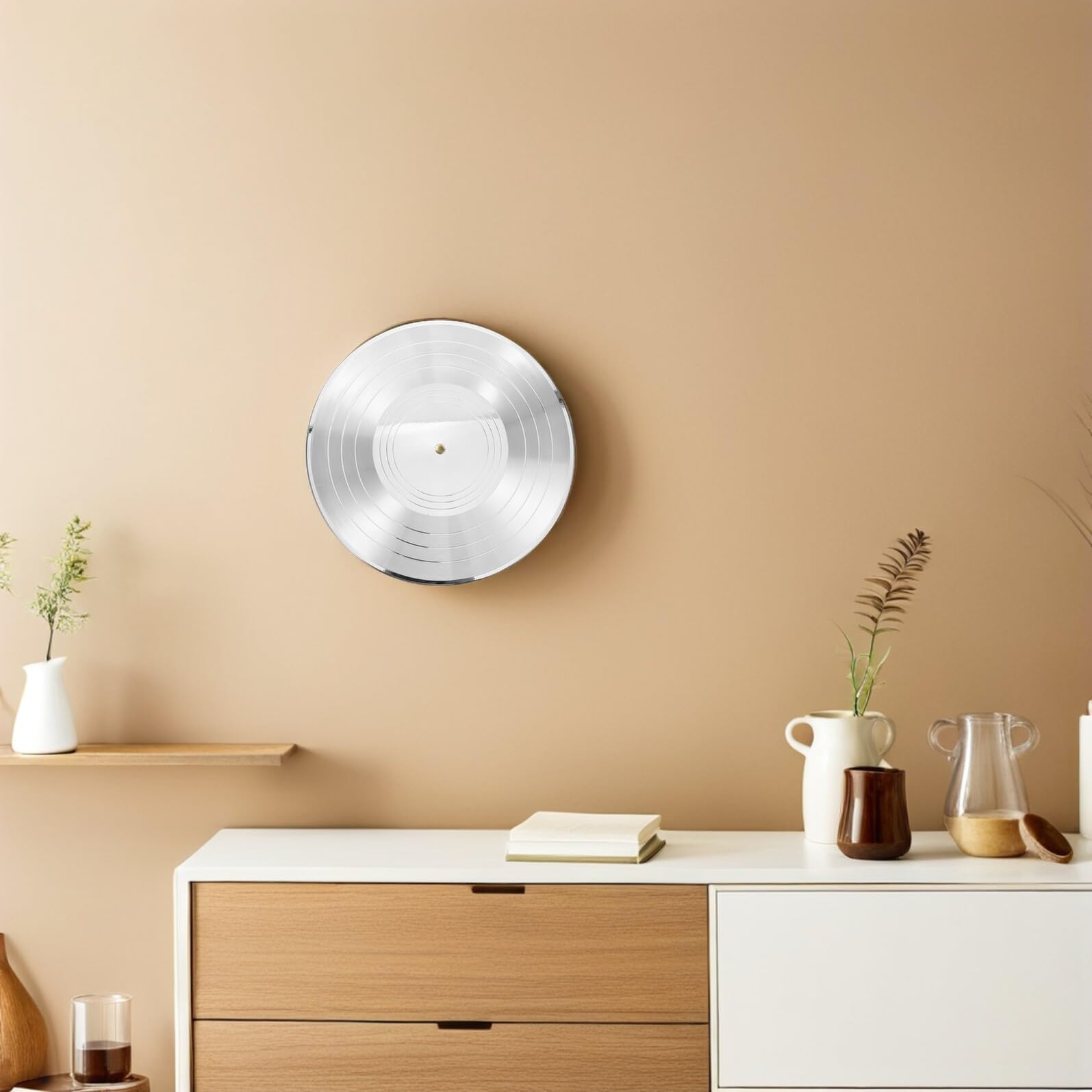 Selbstgemacht Zifferblatt für Vinyl Schallplattenuhr 2 Stück Abs Retro