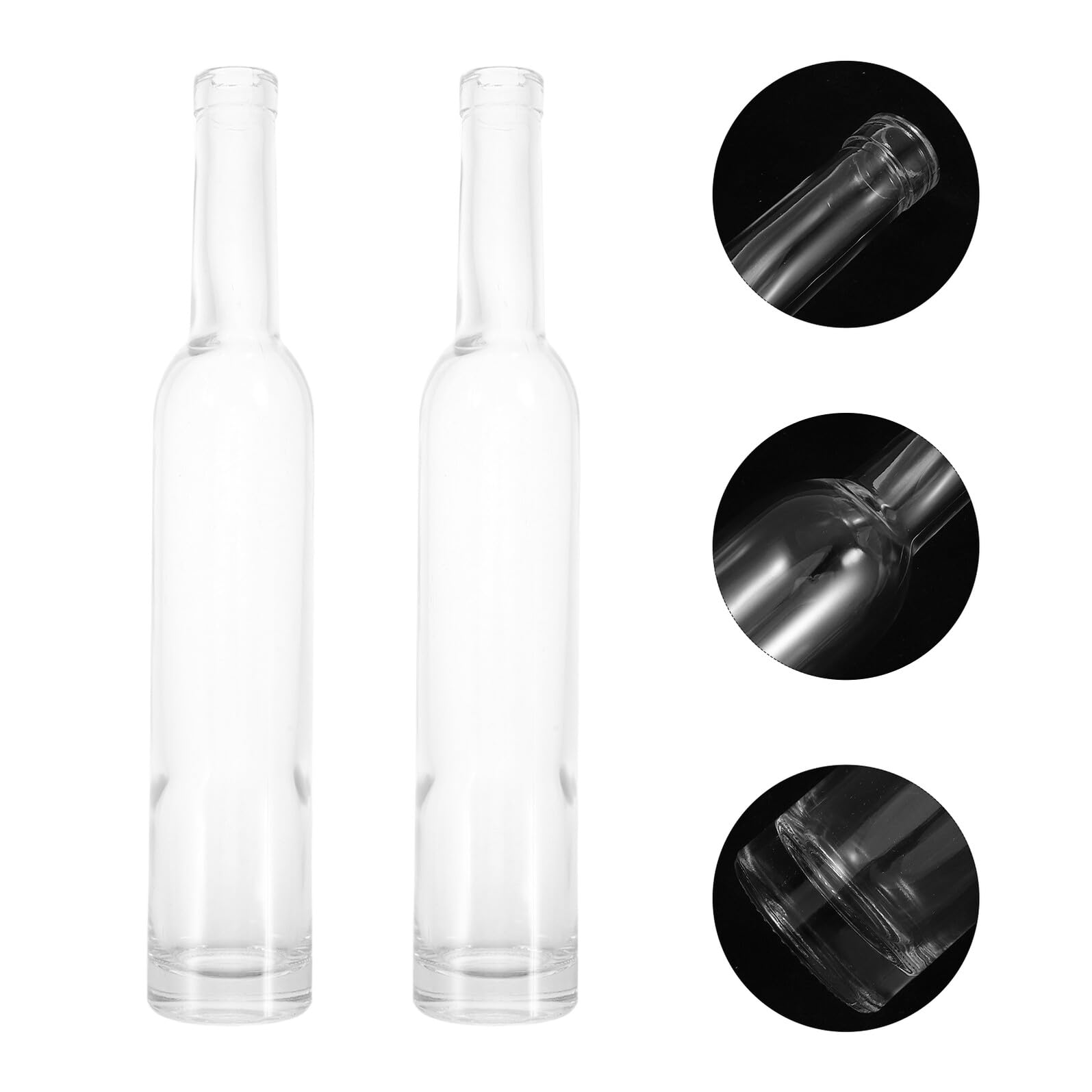 MAGICLULU Set 2 Flaconi di Profumo in Vetro Trasparente 400 Ml Ricaricabili per Accessori Casa e Viaggio Bottiglie Vuote Porta Profumo per Espositori e Diffusori Cosmetici