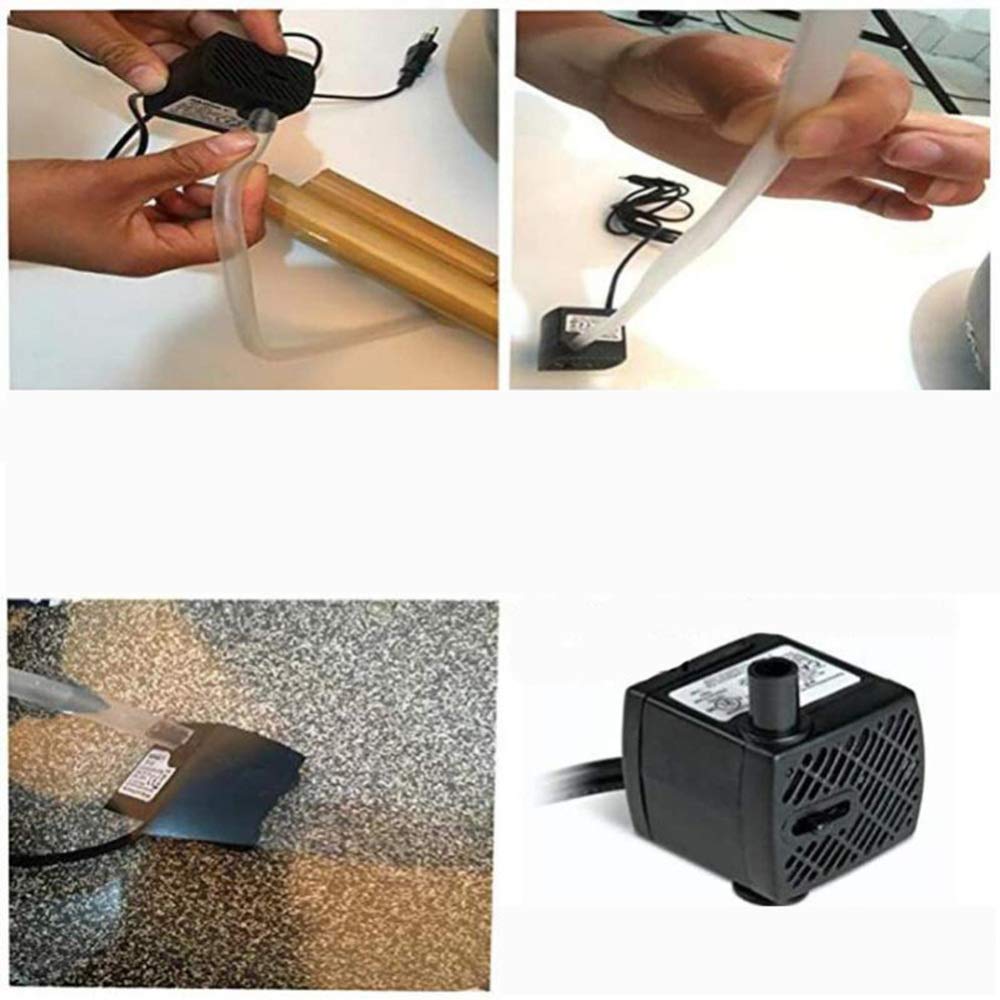 Bambusowa fontanna wodna, zestaw do kąpieli dla ptaków, małych stawów, basenów, ogrodu, 60 cm