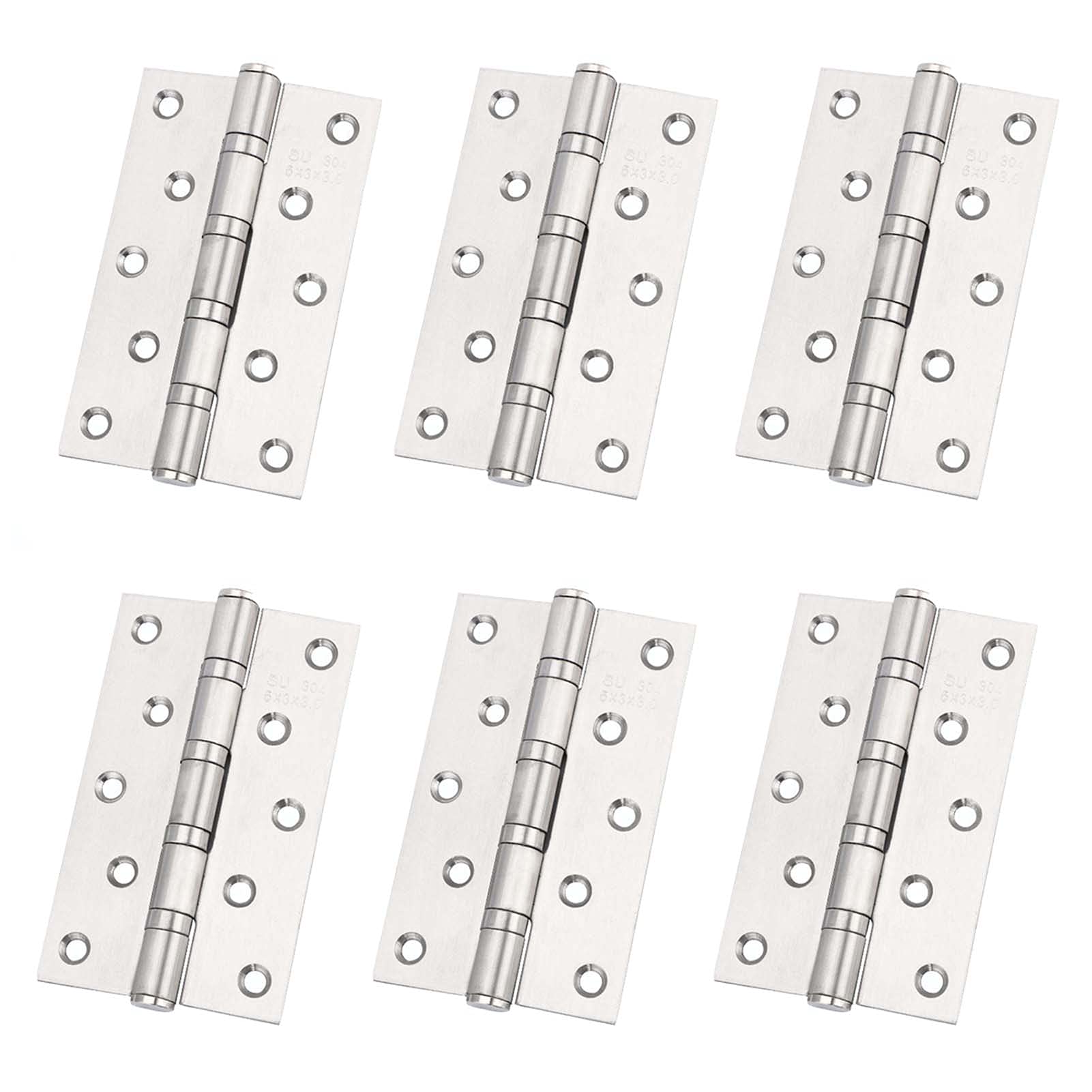 Nvsfzgiyg One Color 6Pcs Stainless Steel Folding Butt Hinges, Ball Bearing Door Hinge 5 Inch Timber Furniture Hardware With Screws For Wooden Jewelry Box