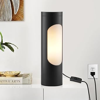 LEDIARY Kosher Lamp for Shabbos, Black Table Lamps and Nightlight for Living Room Bedroom,T10 Bulb Included 4W Eqv 40W, 400LM, 3000K