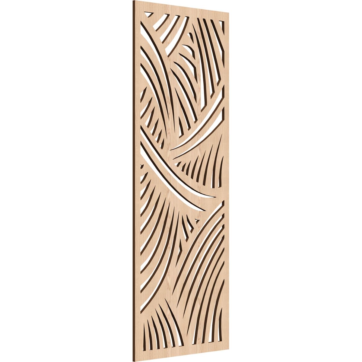 15 3/8"W x 39 3/8"H x 1/4"T Chester Decorative Fretwork Wood Wall Panels, Red Oak