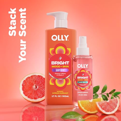Image of OLLY Bright Body Mist with Caffeine & Vitamin C- Juicy Citrus Scent, 5 oz