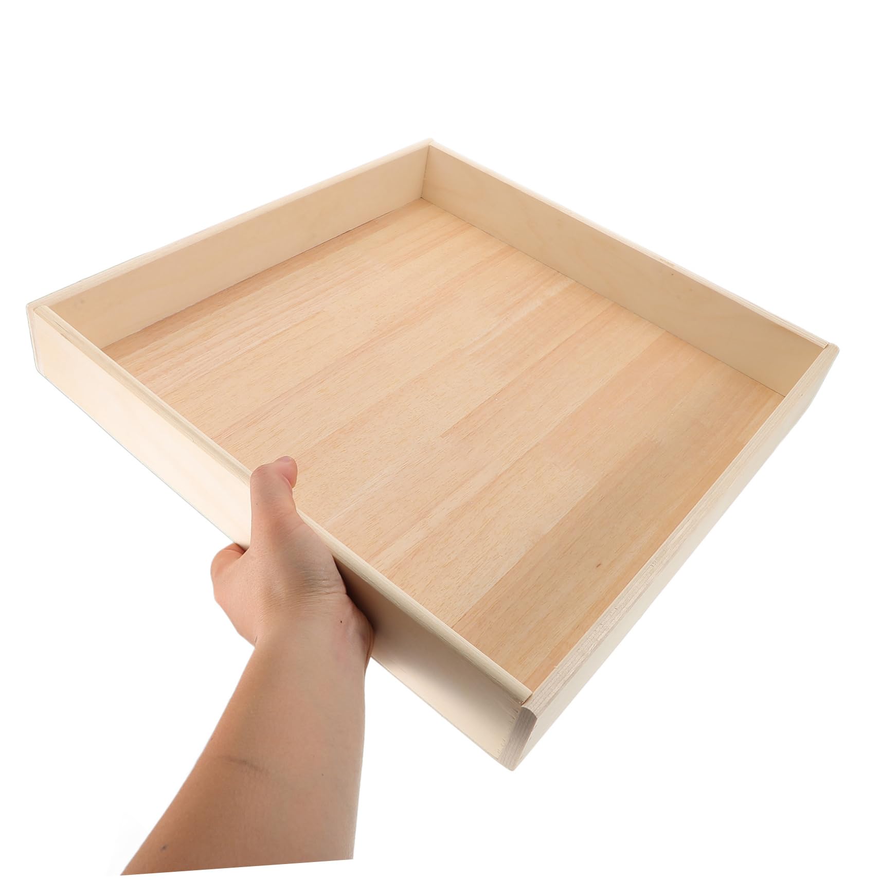 Bandeja de Arena Portátil de Madera Beige para Niños