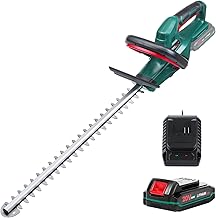POSENPRO Taille Haie Batterie 20V avec Batterie 2000mAh, Taille-Haies sans Fil avec Longueur de Coupe 52cm, Diamètre de Coupe 15 mm, Taille-Haies électrique pour la Taille des Arbres et des Pelouses