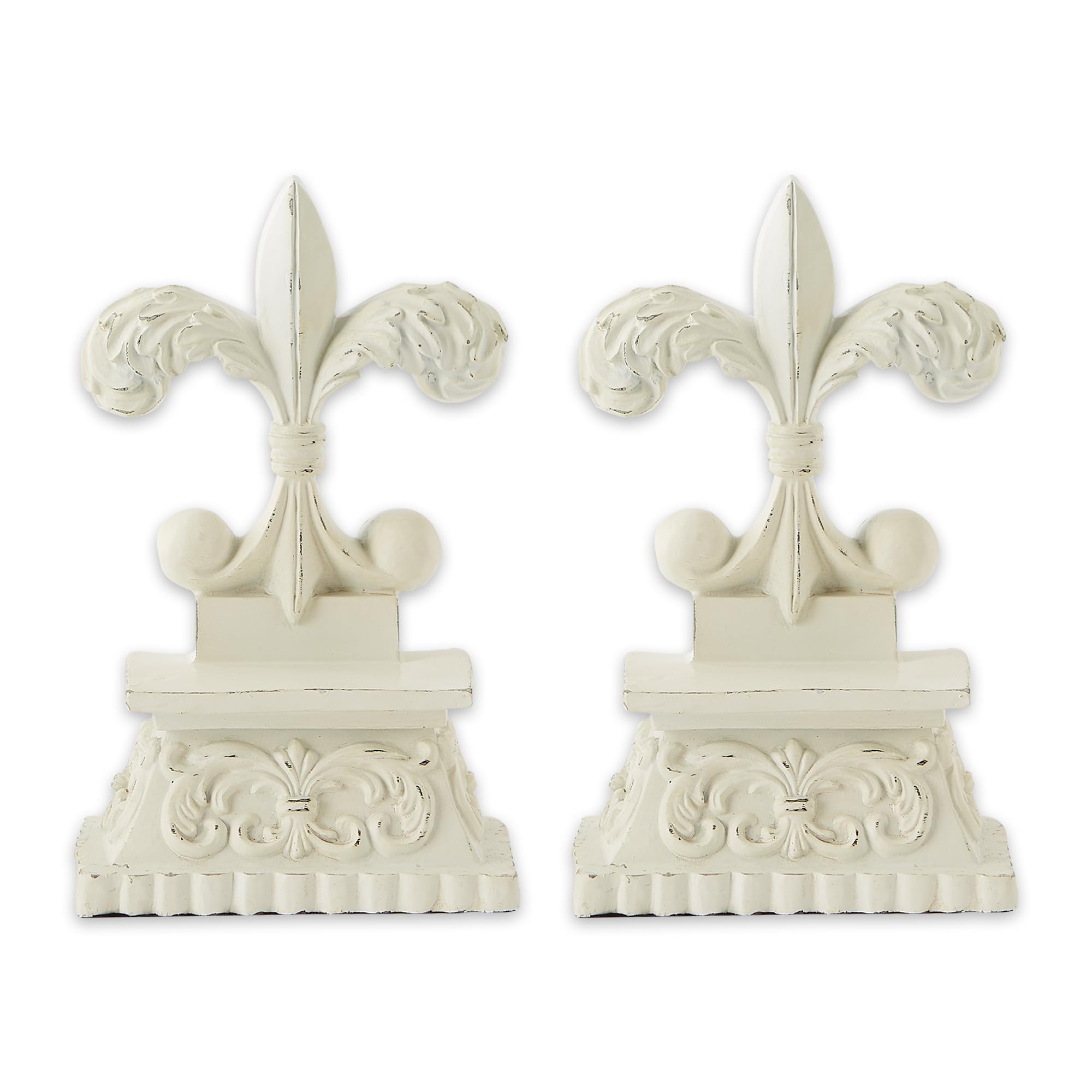 Accent Plus Fleur-DE-LIS Para książek, biała, 8,9 cm x 13,3 cm x 8,25\
