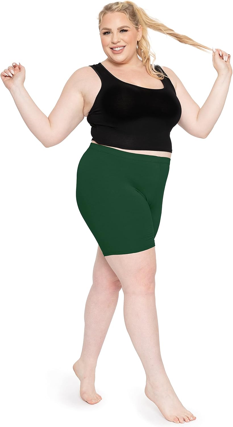 STRETCH IS COMFORT Women's Teamwear Plus Size Bike Shorts | Cotton | X-Large - 7X at  Women’s Clothing store