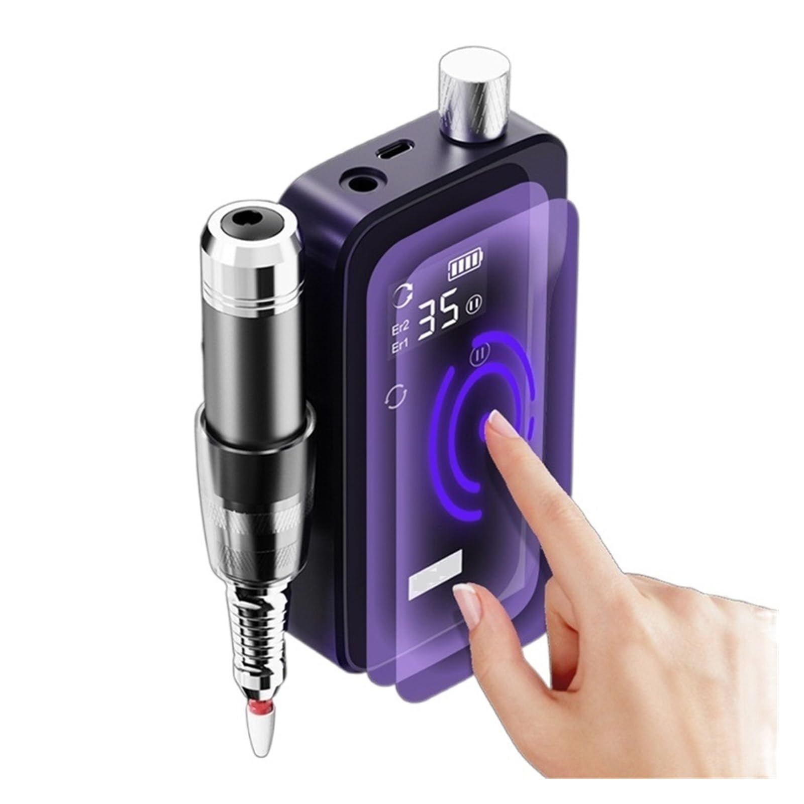 【美品】1回使用‼️充電式ポータブルネイルドリルマシン Amazon.co.jp: ネイルドリル、35000RPMポータブル充電式電動ネイル