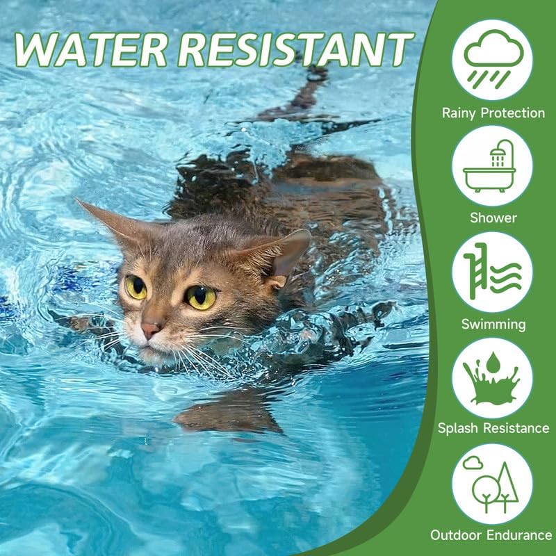 Miniatura 7 de Woyamay Paquete de 4 collares antipulgas para gatos, collar luminoso para pulgas de gato, prevención segura y natural de pulgas y garrapatas para