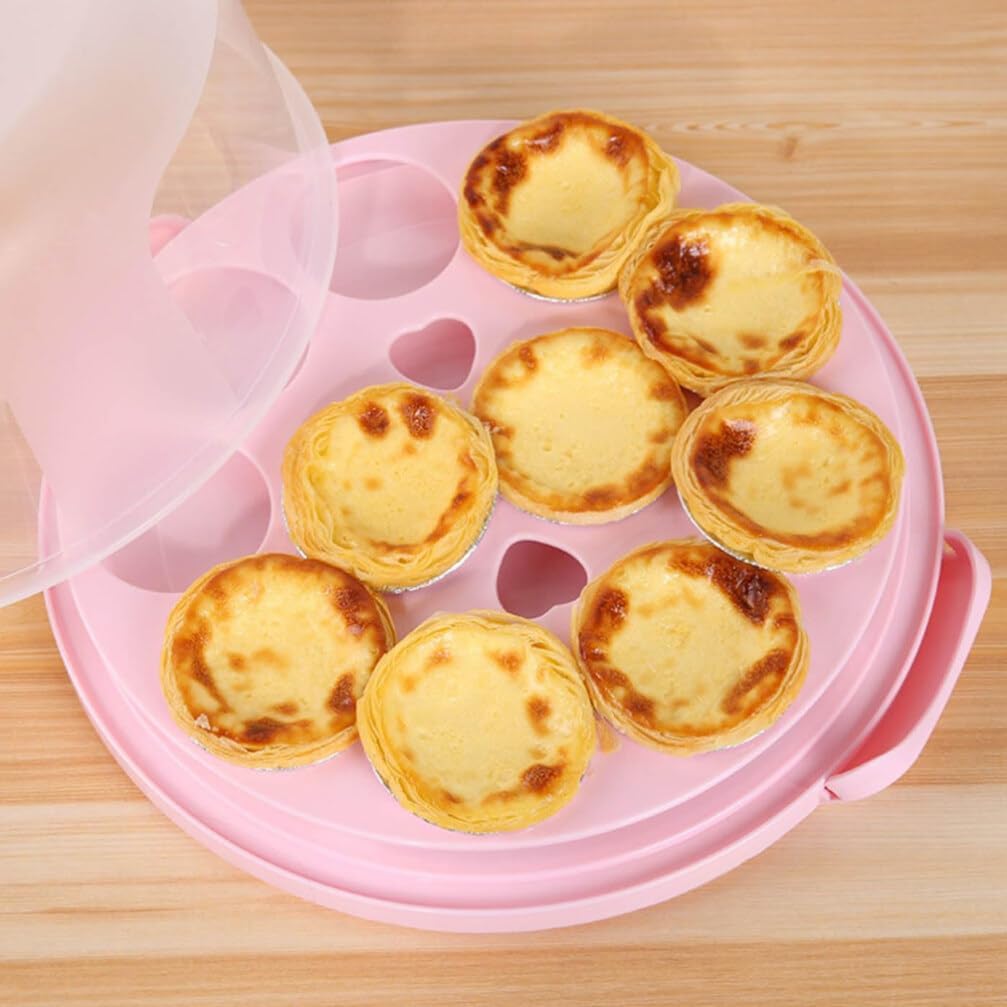 Kichvoe Cake Carrier with Lid and Handle Portable Round Cake Holder for for Parties and Picnics Storage Container for and Transport