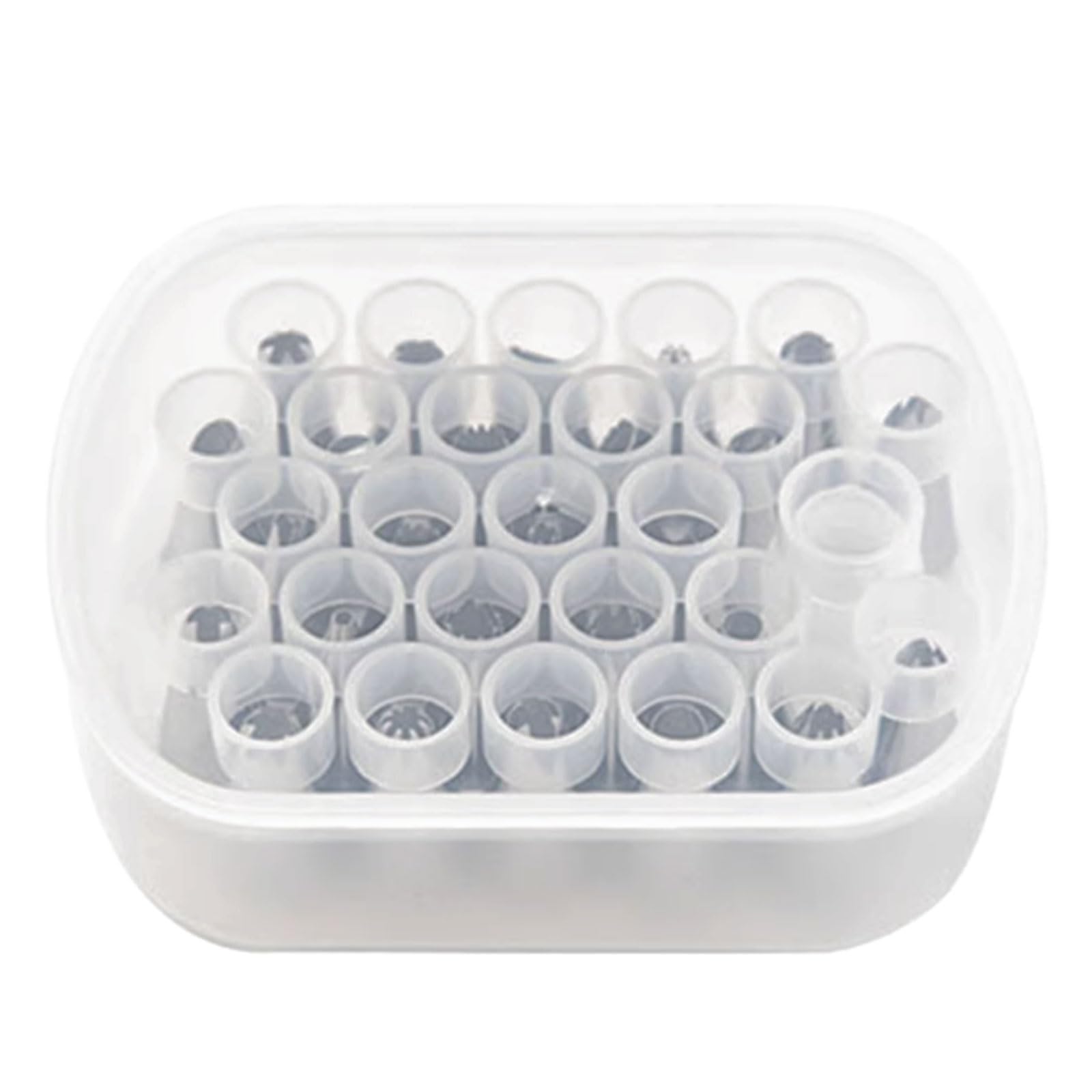 Juego de decoración Pasteles Acero Inoxidable 25 Piezas Completo con Caja Almacenamiento Herramientas for Hornear for Puntas pastelería Crema Mantequilla(Wei�)