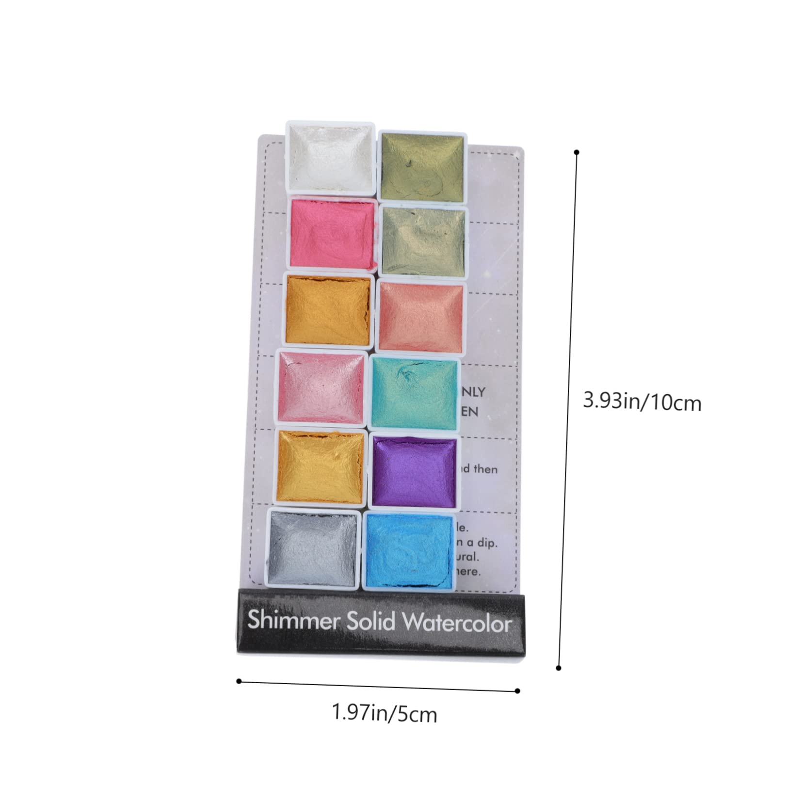 NUOBESTY 3 Scatole Pigmento solido perlescente brillantini per unghie glitter per unghie tavolozza bagnata acquerelli pittura per manicure pittura pigmento per manicure colla in