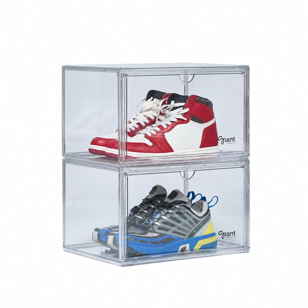 5 Cajas Almacenaje Zapatos Acrílico Super Transparente | Transpirable | Marca Española | Material Premium | Apilable | Estética Moderna | Organizador de Zapatos