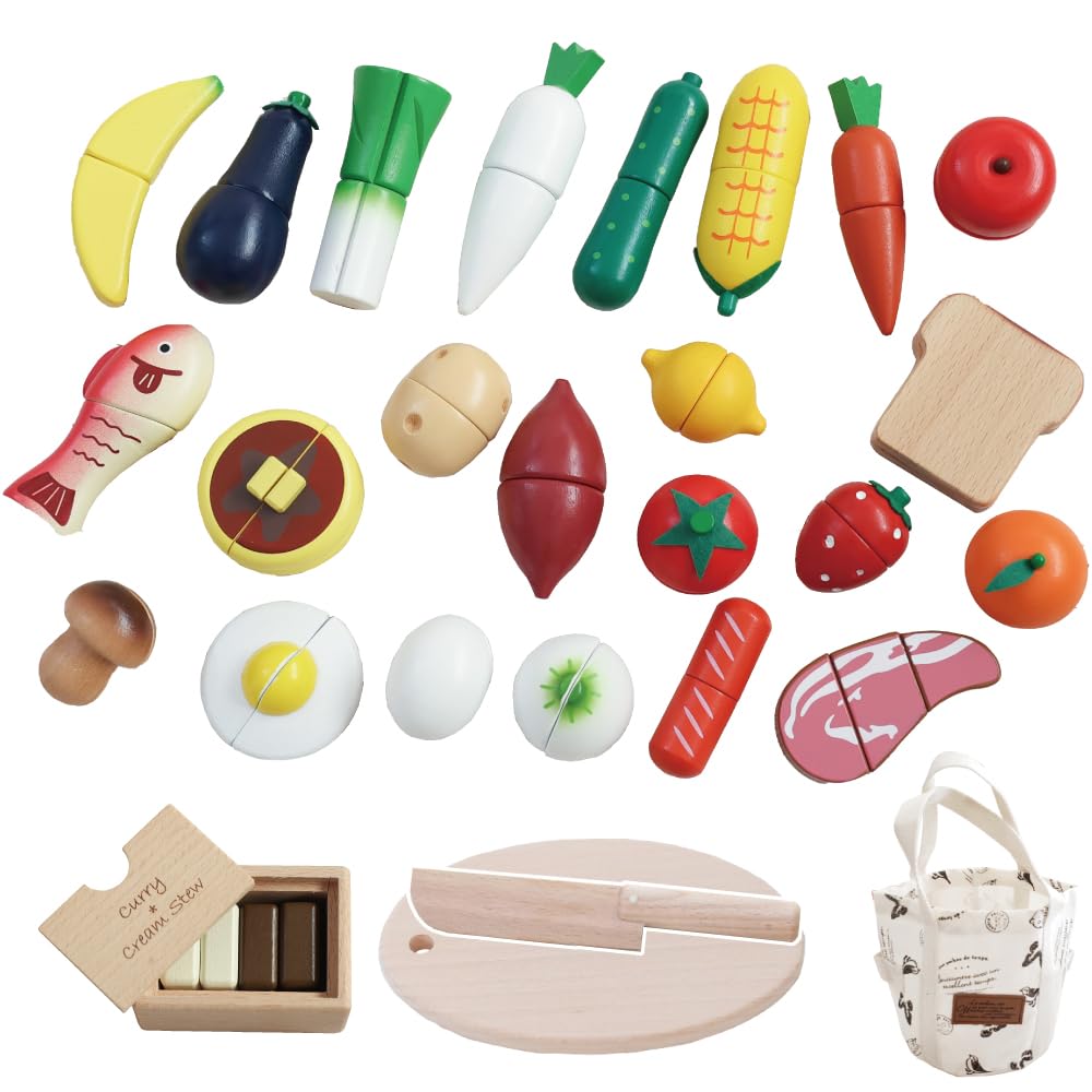 Amazon | 木製おもちゃのだいわ マグネット食材 ぜんぶセット【カレー