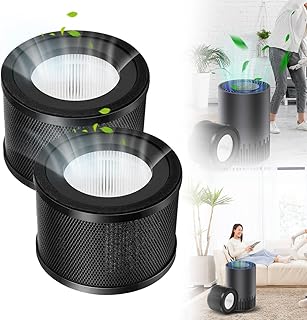 2 Pack TT-AP001 True HEPA Filter Replacement Compatible with TaoTronics TT-AP001 and VAVA VA-EE014 Air Purifier, 3-in-1 H13 True HEPA Filters & Activated Carbon Filter