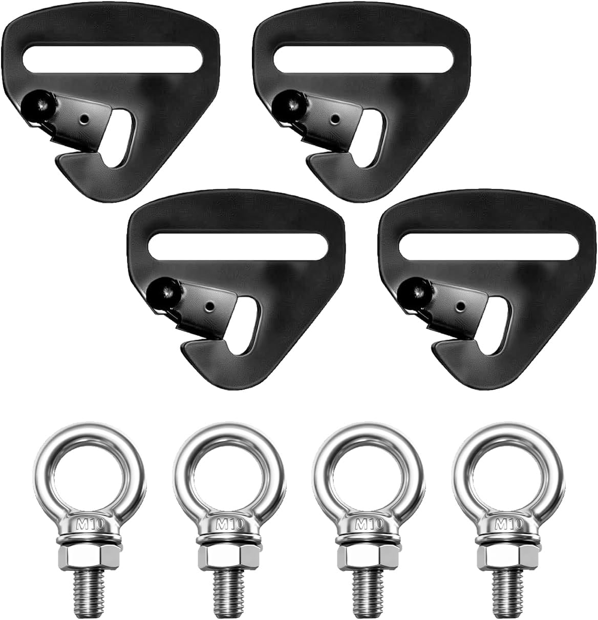 4 Pack Quick Release Mount Compatible with Polaris RZR YXZ 2 Inch Harness 4 Point and 5 Point, UTV Seat Belt Upper Brackets Quick Release Hardware for Off-Road Truck ATV