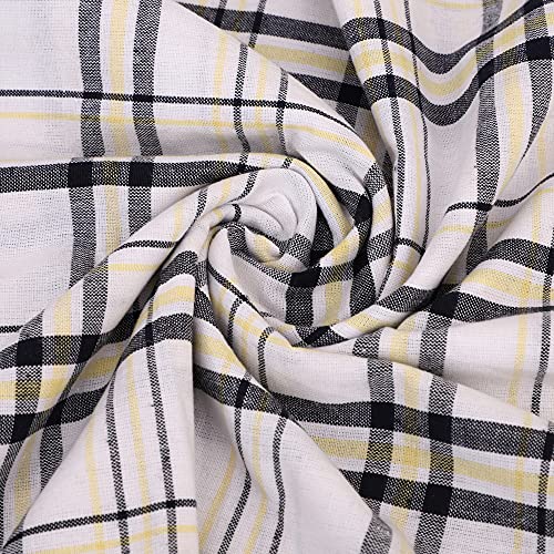 Image of AJS Living Cleaning Table Cloth Multipurpose Kitchen /Tea Towels Cotton Dish Napkin, Machine Washable Stylish Napkins, Set of 3-70 * 50 cm (Each) (Solid Blue, Yellow)