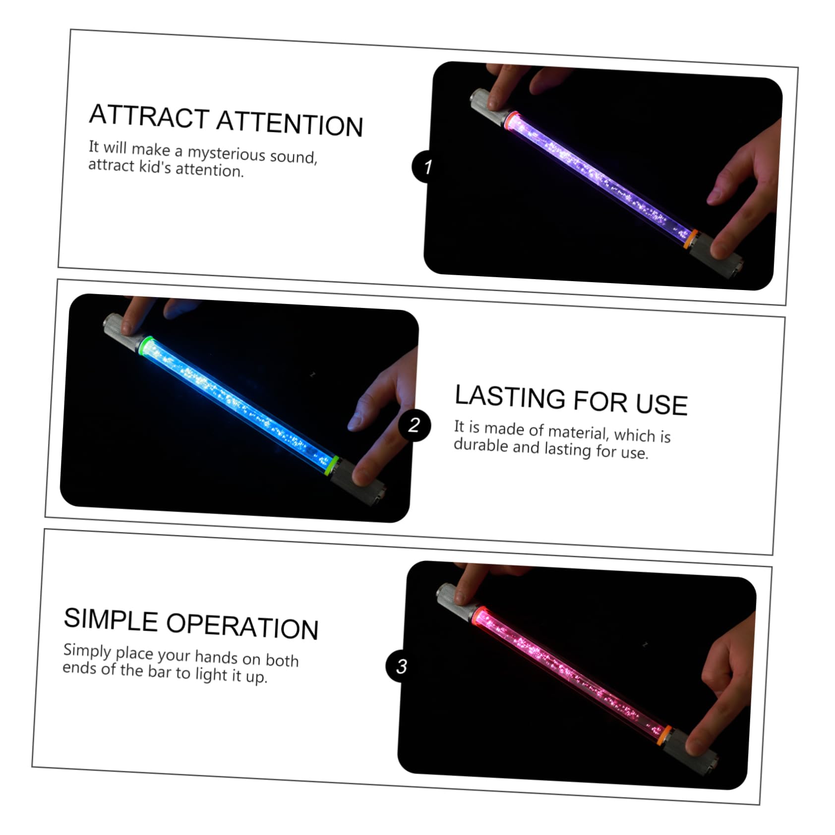 POPETPOP Barra Conductora del Cuerpo Humano con Luz de Color, Sonido Misterioso y Abs, para Experimentos Científicos y Aprendizaje, Circuitos Modulares