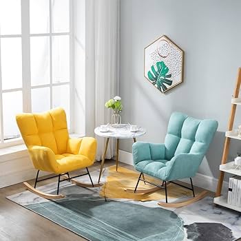 Amazon｜【Russel】ロッキングチェア ふかふか 座り心地 快適 北欧