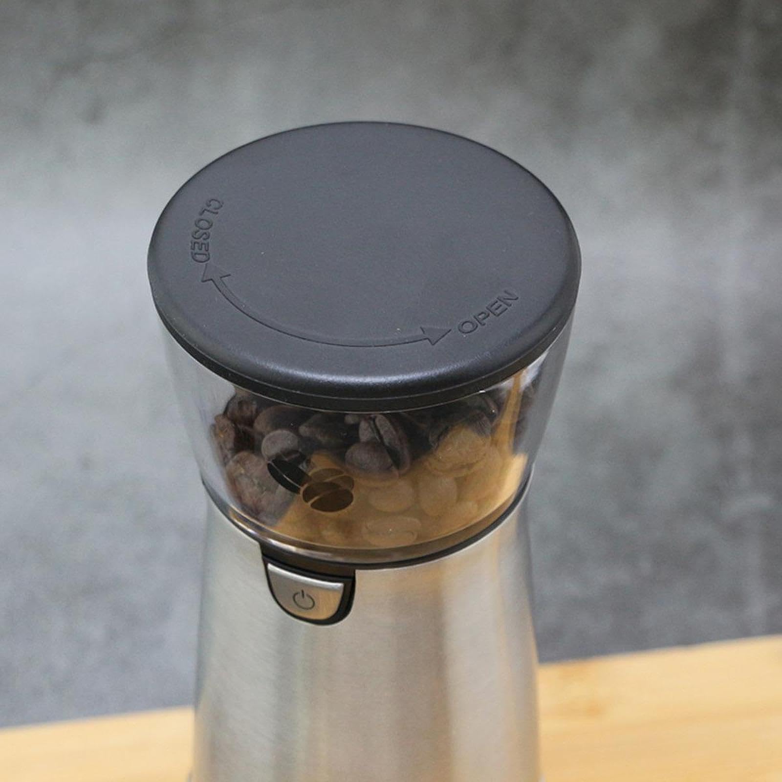 Molinillo de Café Eléctrico Portátil con Muelas Cónicas Ajustables Y Recipiente Extraíble Fabricado en Acero Inoxidable Adecuado para Cocina Hogar 8cm